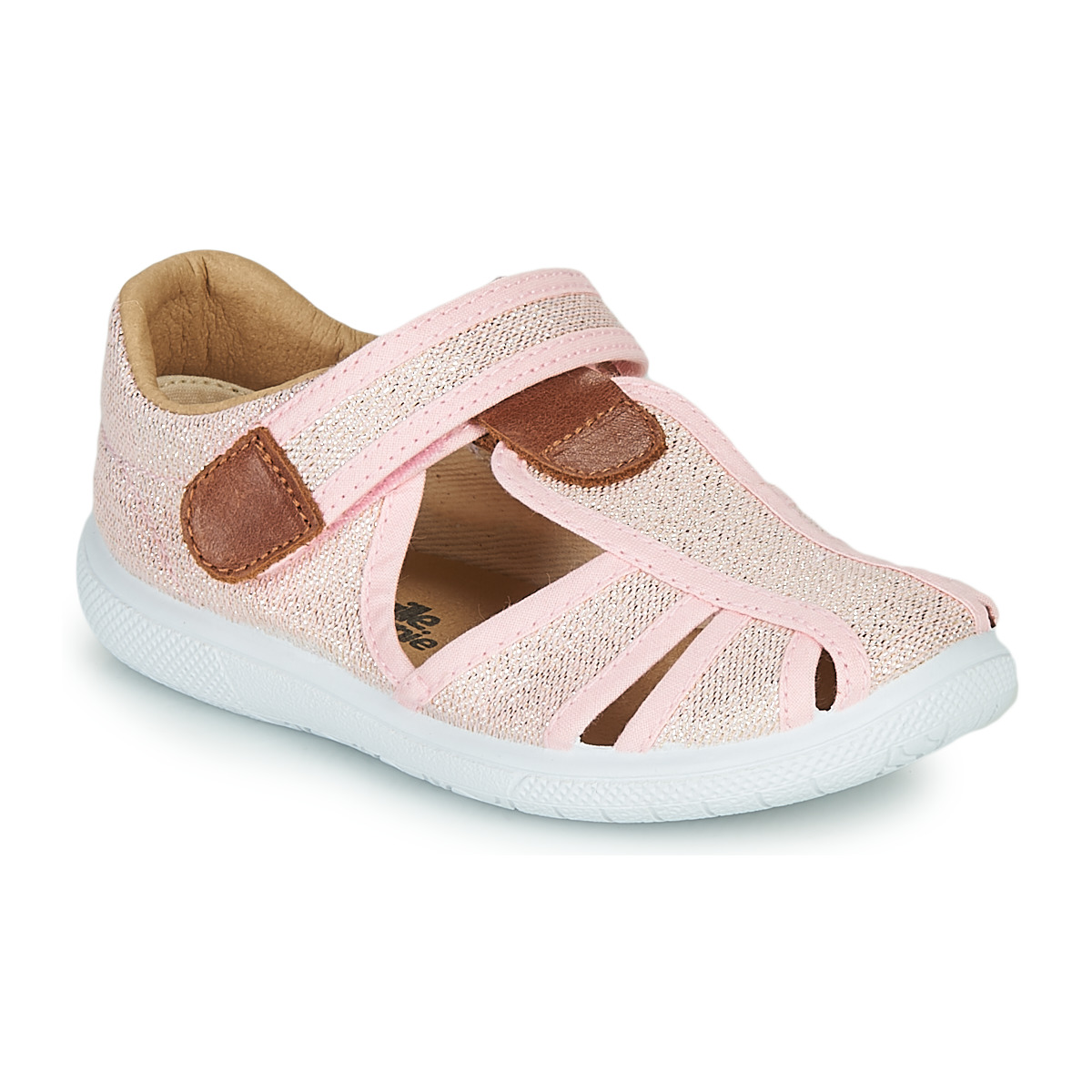 Shoes Girl Sandals Citrouille et Compagnie GUNCAL Pink / Metallic