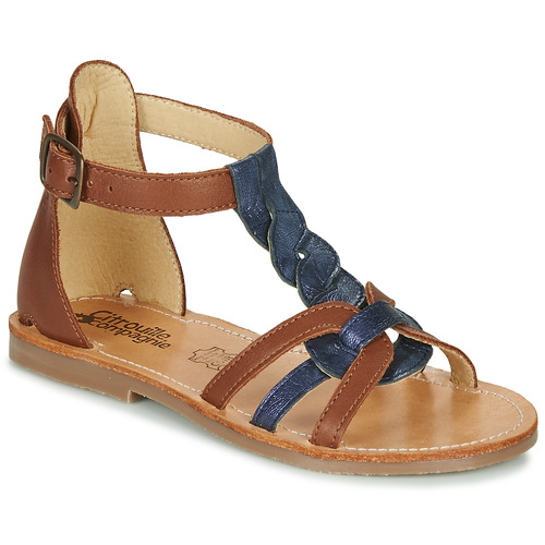 Shoes Girl Sandals Citrouille et Compagnie GITANOLO Marine / Camel