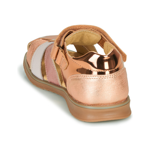 Shoes Girl Sandals Citrouille et Compagnie FRINOUI Bronze / Pink NG9156