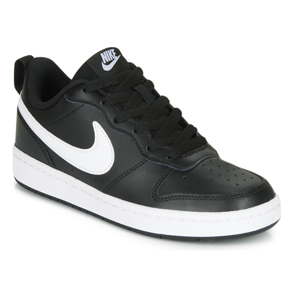 Nike Court Borough Low 2 Gs Black White Free Delivery Spartoo Net Shoes Low Top Trainers Child Usd 54 00
