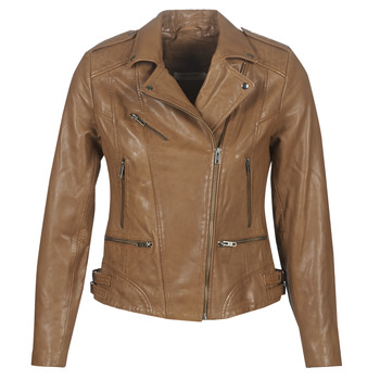 Clothing Women Leather jackets / Imitation le Naf Naf CHAO Cognac