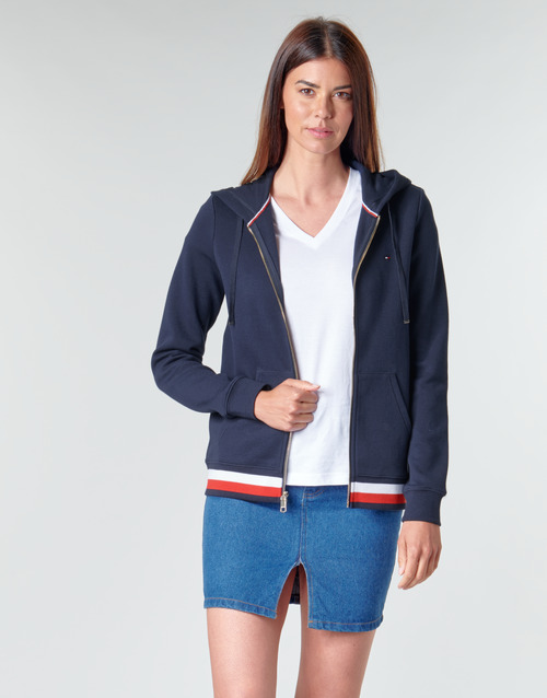 Athletic konsulent møde Tommy Hilfiger HERITAGE ZIP THROUGH HOODIE Marine - Free delivery | Spartoo  NET ! - Clothing sweaters Women USD/$105.60