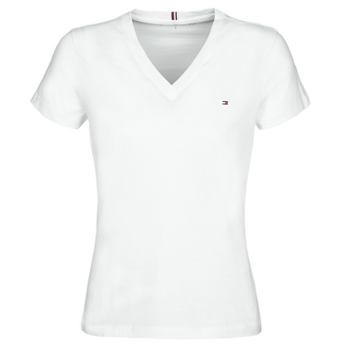vinger doe alstublieft niet Overwegen Tommy Hilfiger HERITAGE V-NECK TEE White - Free delivery | Spartoo NET ! -  Clothing short-sleeved t-shirts Women USD/$42.50