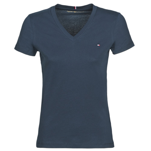 Belang replica Narabar Tommy Hilfiger HERITAGE V-NECK TEE Marine - Free delivery | Spartoo NET ! -  Clothing short-sleeved t-shirts Women USD/$44.00