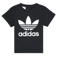 material Children short-sleeved t-shirts adidas Originals LEILA Black