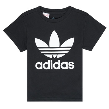material Children short-sleeved t-shirts adidas Originals LEILA Black