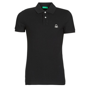 Clothing Men short-sleeved polo shirts Benetton MARNELLI Black