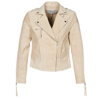 material Women Leather jackets / Imitation le Vila VICRIS Beige