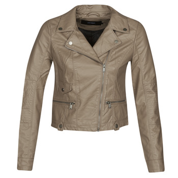 Clothing Women Leather jackets / Imitation le Vero Moda VMULTRAMALOU Taupe