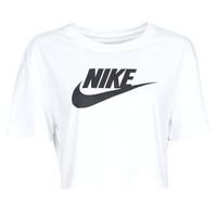 material Women short-sleeved t-shirts Nike W NSW TEE ESSNTL CRP ICN FTR White / Black