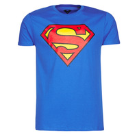 Clothing Men short-sleeved t-shirts Yurban SUPERMAN LOGO CLASSIC Blue
