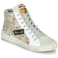 Shoes Women High top trainers Meline NK5050 Beige / Leopard