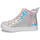 Shoes Girl High top trainers Skechers TWI-LITES 2.0 Silver / Pink / Led