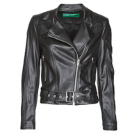 material Women Leather jackets / Imitation le Benetton 2ALB53673 Black
