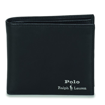 Bags Men Wallets Polo Ralph Lauren GLD FL BFC-WALLET-SMOOTH LEATHER Black