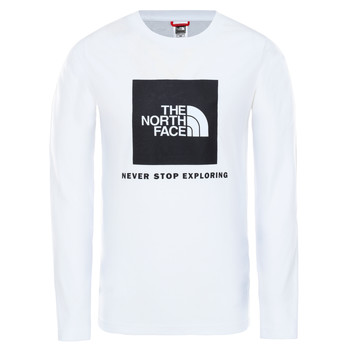 material Boy Long sleeved shirts The North Face NEW BOX LOGO TEE White