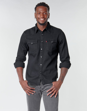 Clothing Men long-sleeved shirts Levi's BARSTOW WESTERN STANDARD Black