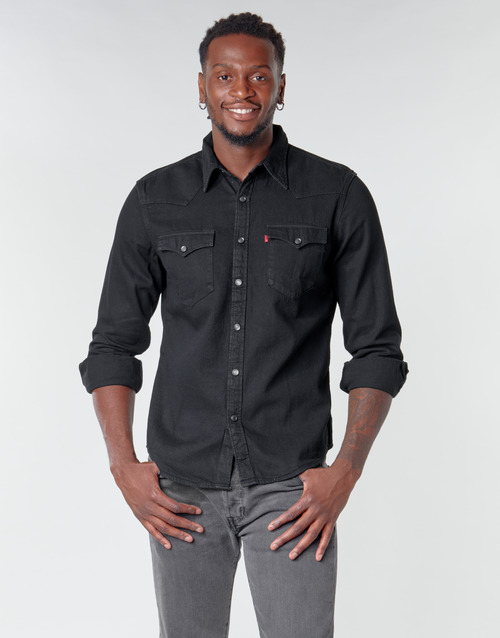 Ripen Gargle fast Levi's BARSTOW WESTERN STANDARD Black - Free delivery | Spartoo NET ! -  material long-sleeved shirts Men USD/$79.00