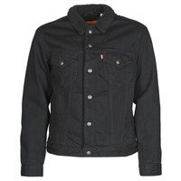 Clothing Men Denim jackets Levi's TYPE 3 SHERPA TRUCKER Black