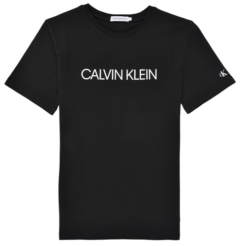 bejdsemiddel skrivning Janice Calvin Klein Jeans INSTITUTIONAL T-SHIRT Black - Free delivery | Spartoo  NET ! - Clothing short-sleeved t-shirts Child USD/$26.40