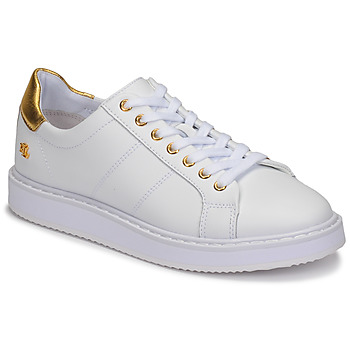 Shoes Women Low top trainers Lauren Ralph Lauren ANGELINE II White / Gold