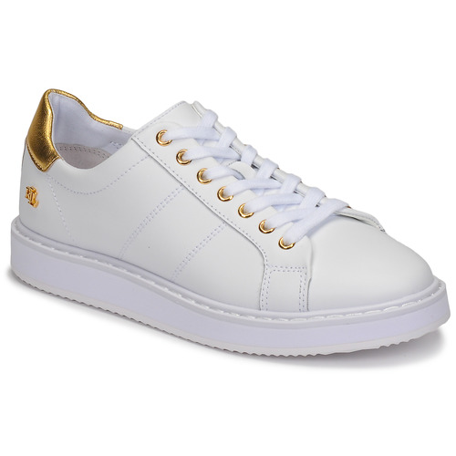 heat Exquisite good Lauren Ralph Lauren ANGELINE II White / Gold - Free delivery | Spartoo NET  ! - Shoes Low top trainers Women USD/$140.50