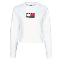 Clothing Women sweaters Tommy Jeans TJW TOMMY FLAG CREW White