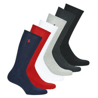 Underwear High socks Polo Ralph Lauren ASX110 6 PACK COTTON Black / Red / Marine / Grey / Grey / White