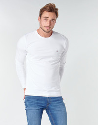 material Men Long sleeved shirts Tommy Hilfiger STRETCH SLIM FIT LONG SLEEVE TEE White