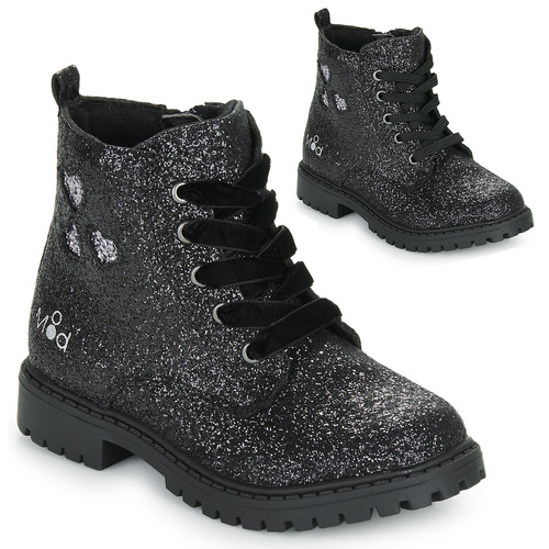 Shoes Girl Mid boots Mod'8 TINALY Black / Glitter