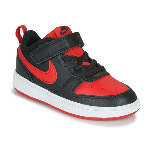Nike Court Borough Low 2 Td Black Red Free Delivery Spartoo Net Shoes Low Top Trainers Child Usd 36 00