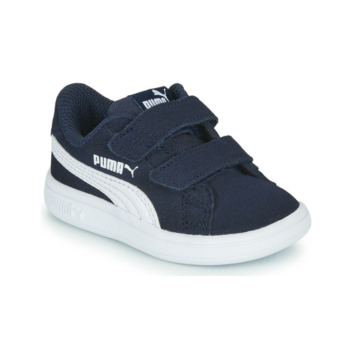 Shoes Boy Low top trainers Puma SMASH INF Marine / White