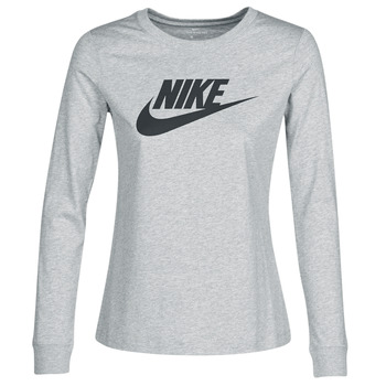 material Women Long sleeved shirts Nike W NSW TEE ESSNTL LS ICON FTR Grey
