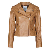 Clothing Women Leather jackets / Imitation le Betty London NROCK Cognac