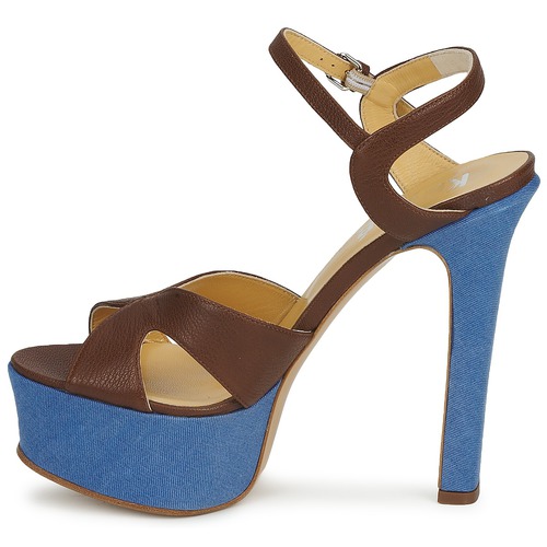 Shoes Women Sandals Keyté CUBA-LUX-MARRONE-FLY-9 Brown IV8794