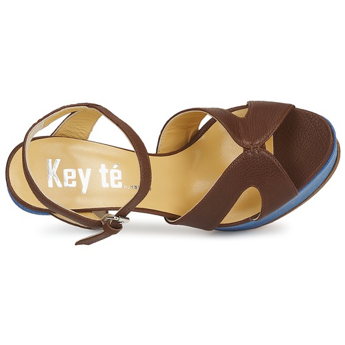Shoes Women Sandals Keyté CUBA-LUX-MARRONE-FLY-9 Brown IV8794