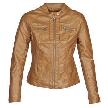 material Women Leather jackets / Imitation le Only ONLBANDIT Cognac