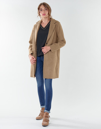 material Women coats Only ONLCARRIE BONDED Camel