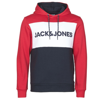 Clothing Men sweaters Jack & Jones JJELOGO BLOCKING Red