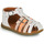 Shoes Girl Sandals GBB PERLE White / Orange