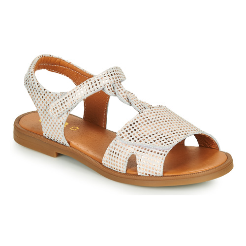 Shoes Girl Sandals GBB FARENA White / Pink / Gold