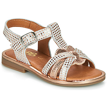 Shoes Girl Sandals GBB EGEA White / Pink / Gold