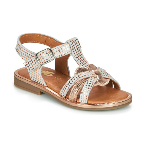 Shoes Girl Sandals GBB EGEA White / Pink / Gold