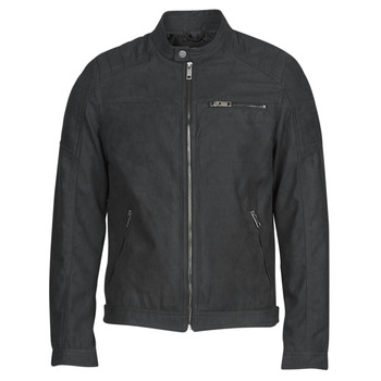 Clothing Men Leather jackets / Imitation le Jack & Jones JJEROCKY Black