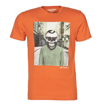 Clothing Men short-sleeved t-shirts Jack & Jones JORSKULLING Orange