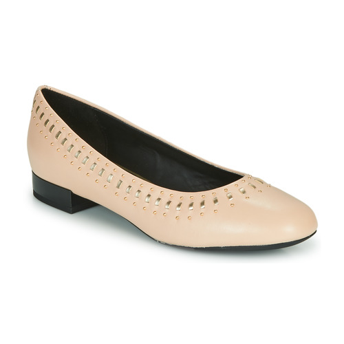 Shoes Women Ballerinas Geox D WISTREY Pink / Gold