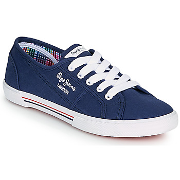 Shoes Women Low top trainers Pepe jeans ABERLADY ECOBASS Marine