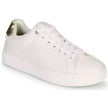 Shoes Women Low top trainers Pepe jeans ADAMS MOLLY White / Gold