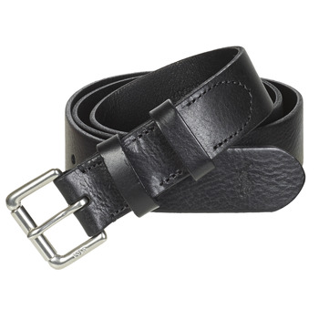 Clothes accessories Men Belts Polo Ralph Lauren OFFC PLQ RLR-CASUAL-SMOOTH LEATHER Black