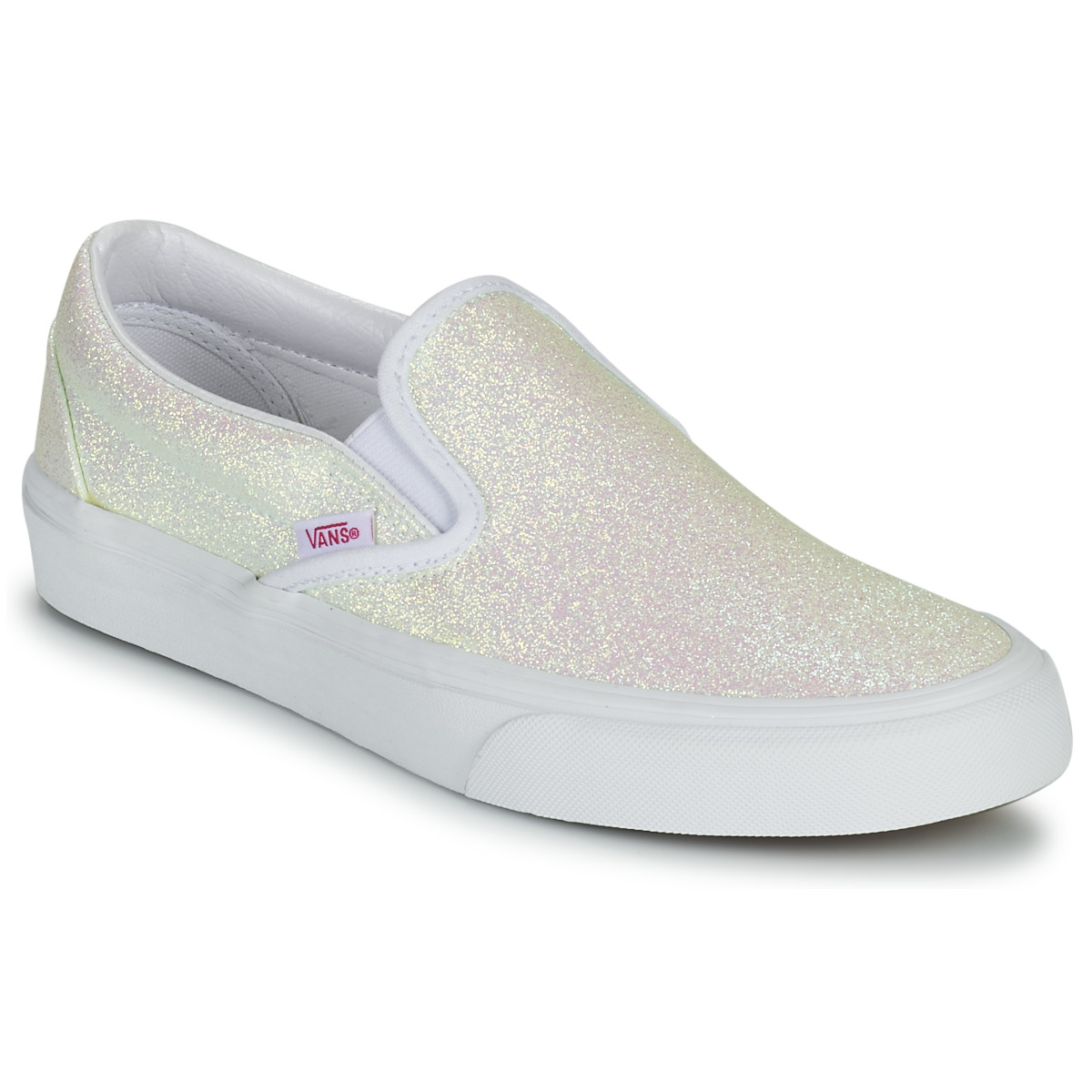 Shoes Women Slip ons Vans Classic Slip-On Uv / Glitter / Beige / Pink